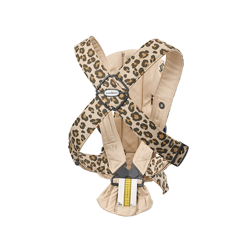Porte-bébé Mini en coton - Beige/Léopard 