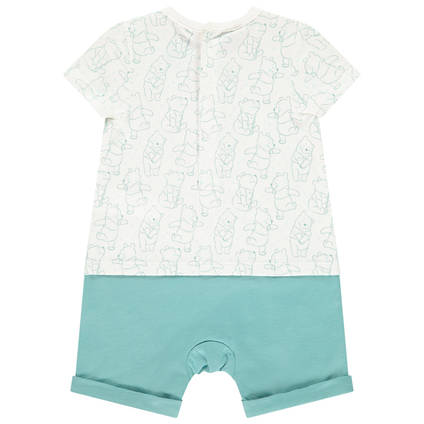 Combinaison courte en maille 2en1 imprimé Winnie pour bébé garçon 