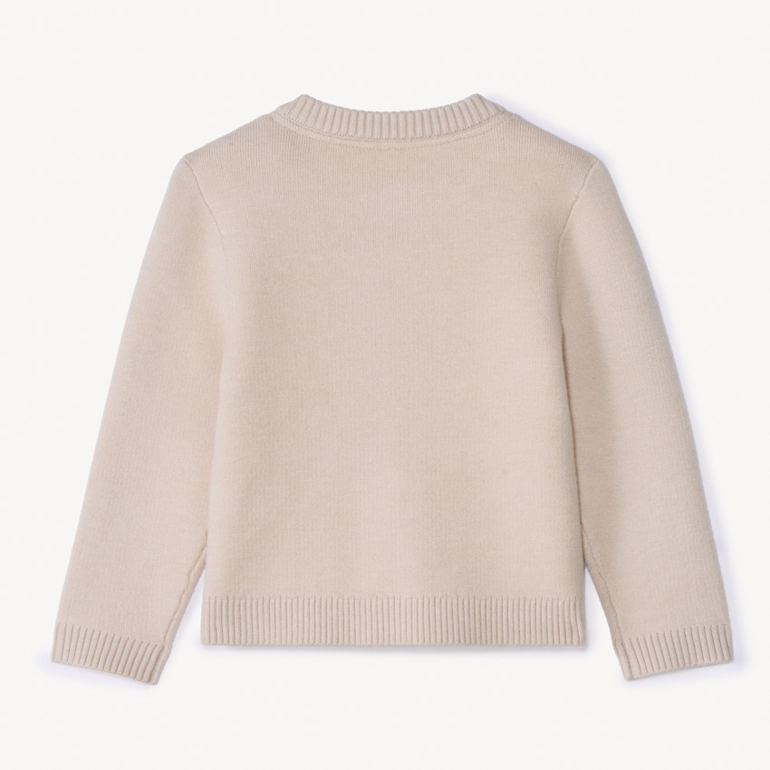 Gilet zippé en tricot coupé-cousu pour bébé fille 