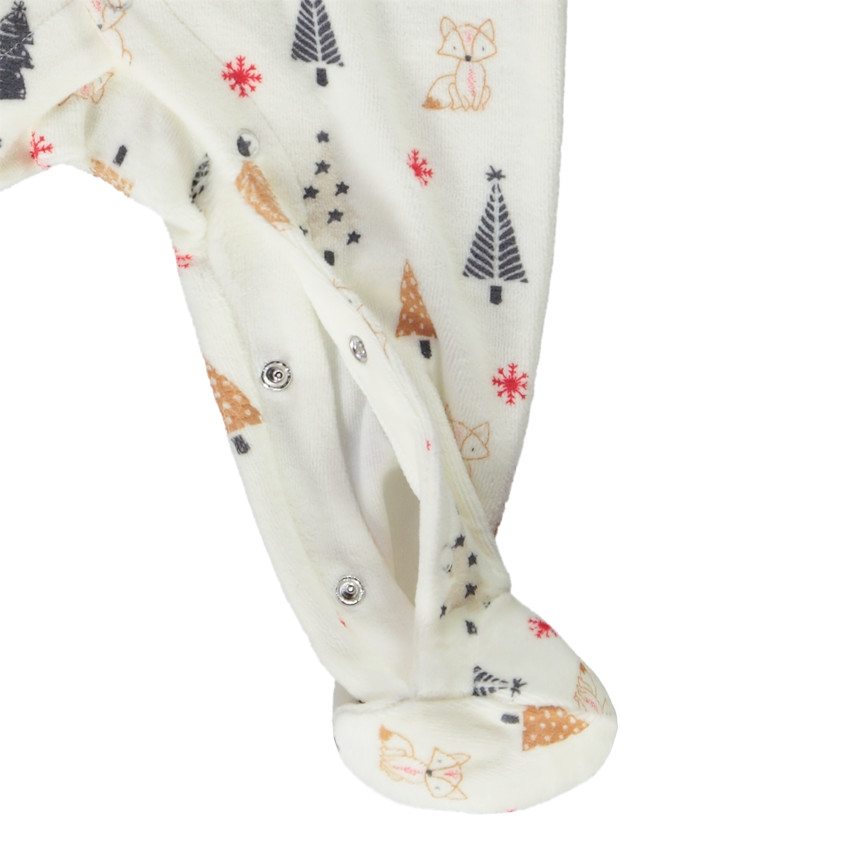 Dors-bien en velours imprimé Noël pour bébé 
