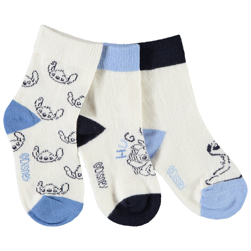 Lot de 3 paires de chaussettes Stitch Disney pour bébé garçon 