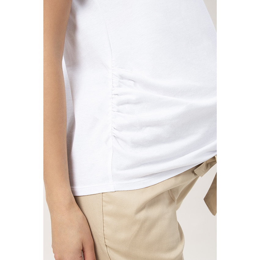 T-shirt de grossesse manches courtes à message brodé 