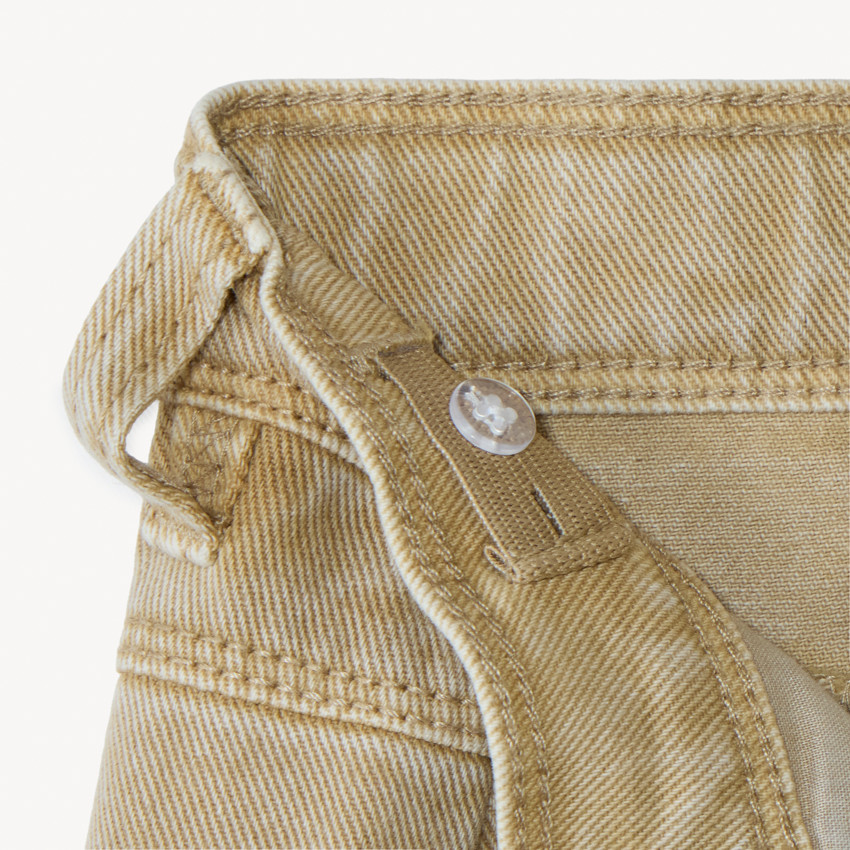 Jean large à perles nacrées pour fille 