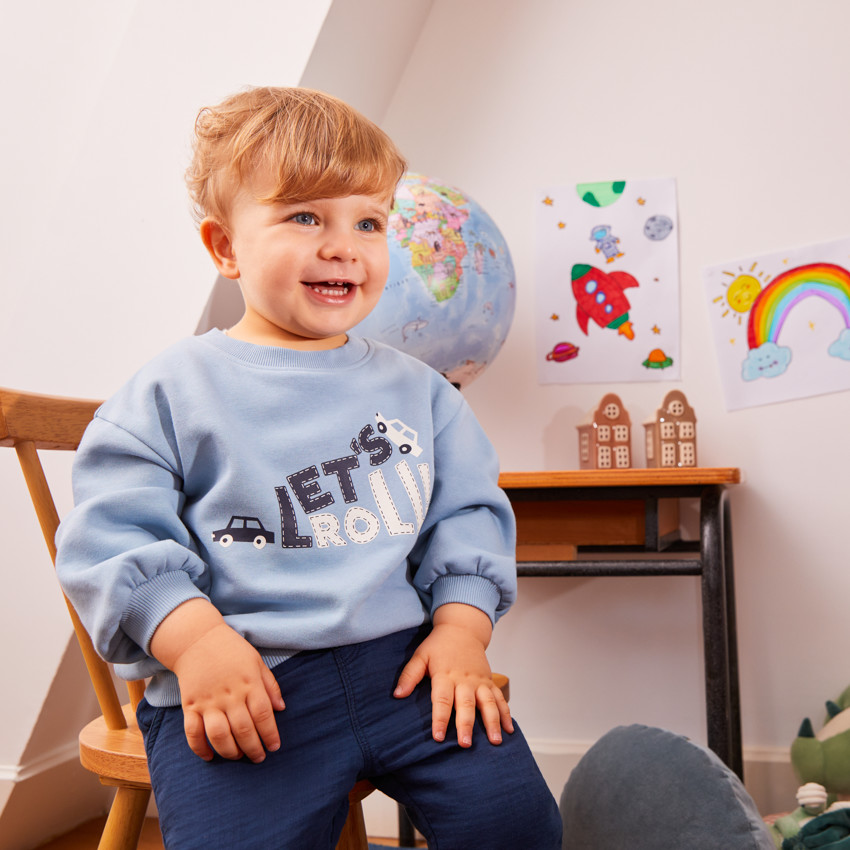 Sweat molleton oversize printé pour bébé garçon 