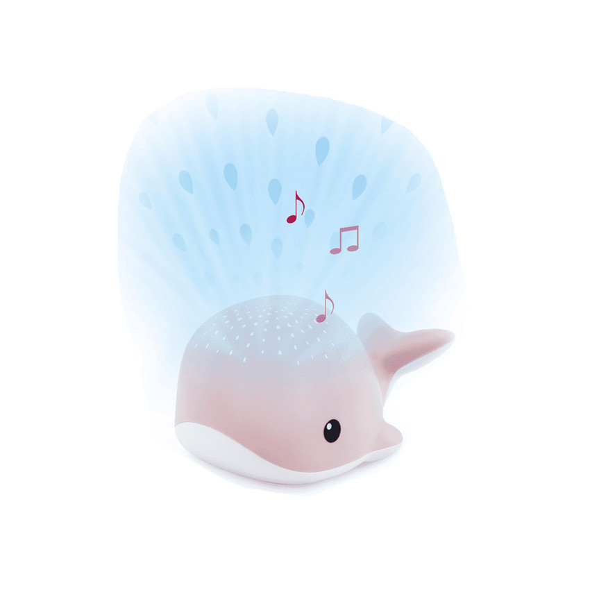 Veilleuse Wally la baleine Rose 