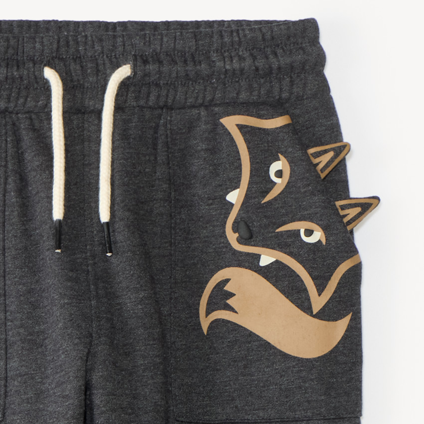 Pantalon de jogging garçon en molleton poche ludique 