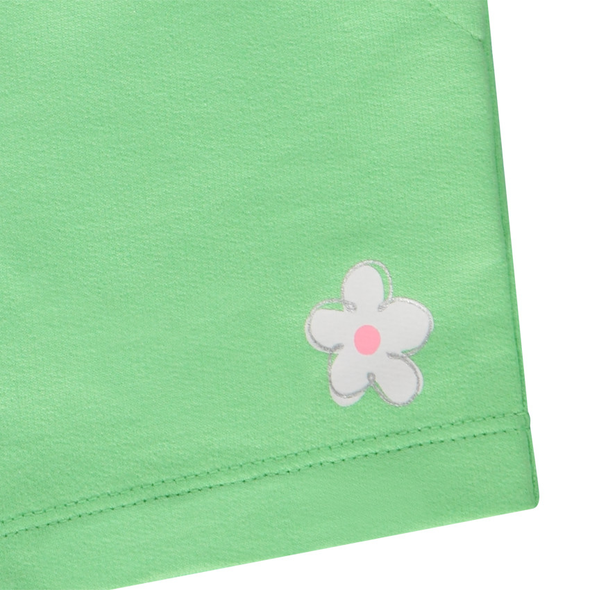 Short uni en molleton print fleur pour fille 