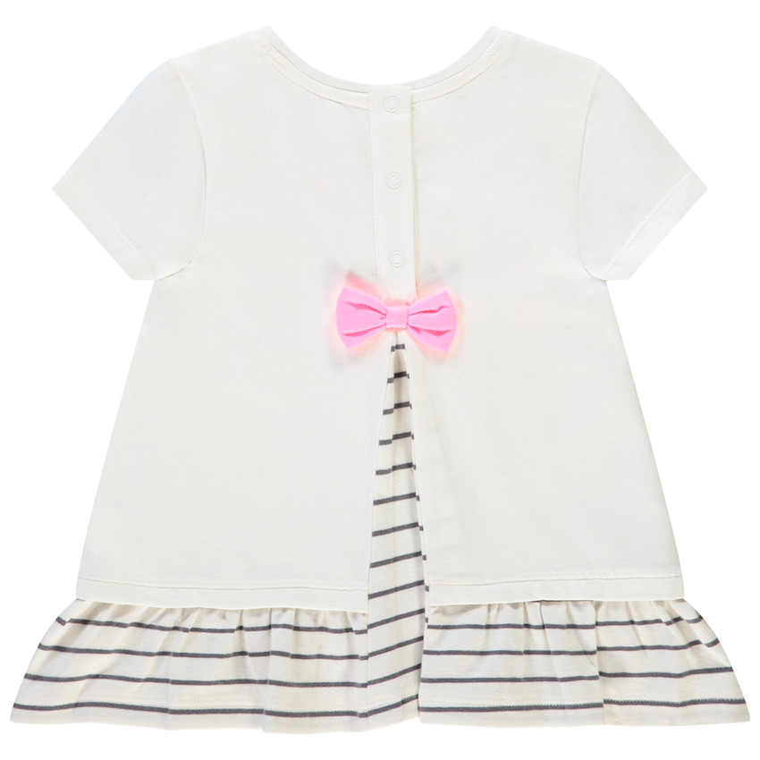 Tunique manches courtes en maille pour bébé fille 