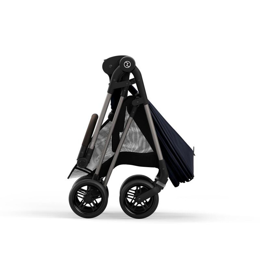 Poussette compacte légère Melio 4 taupe/dark blue-navy 