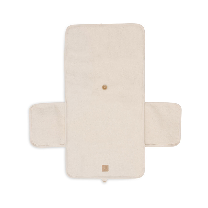 Tapis à langer nomade avec poches en twill effet naturel  