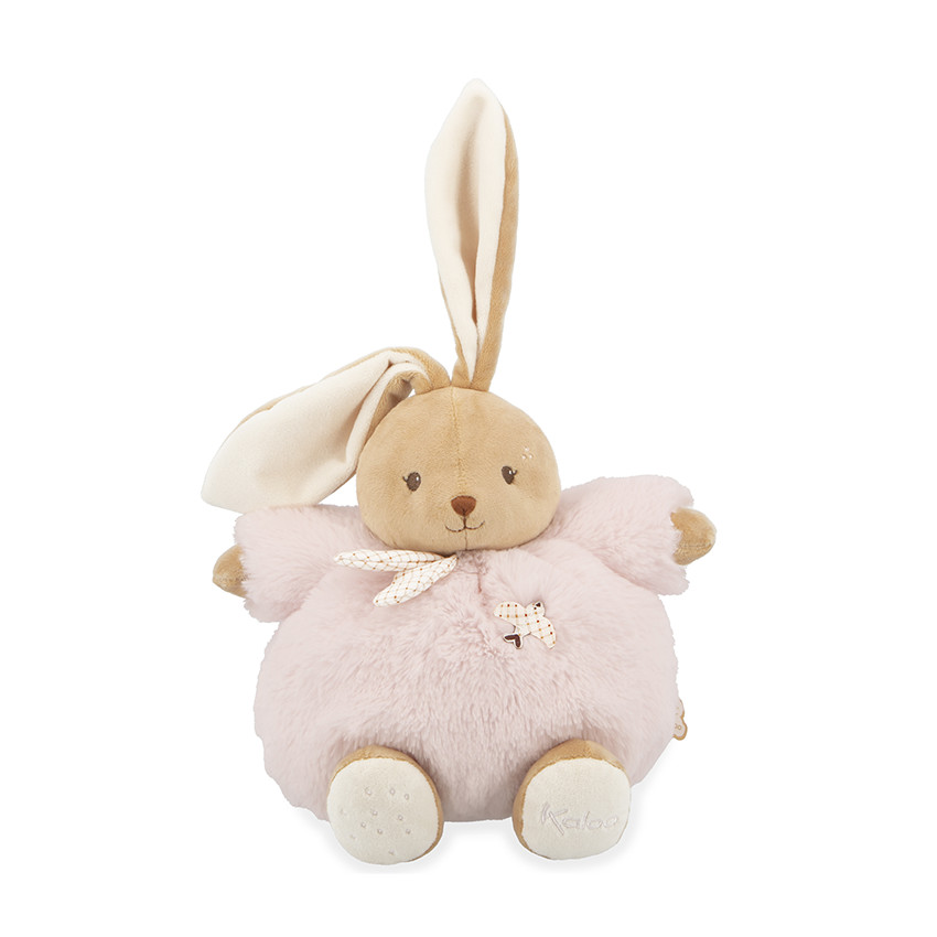 Peluche lapin Patapouf 25cm rose 