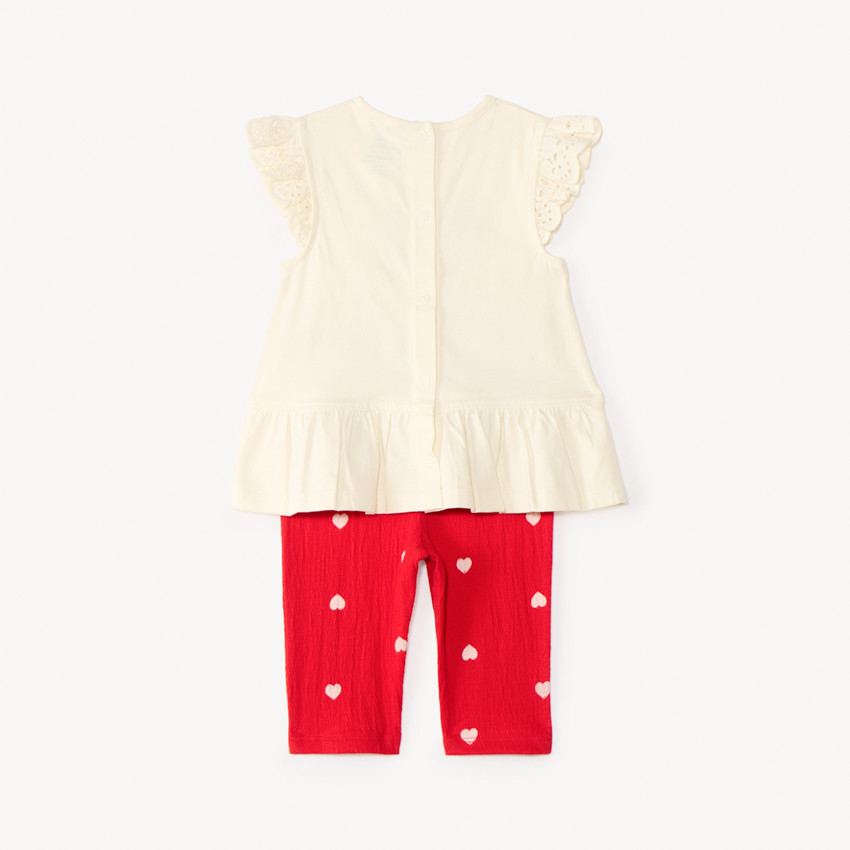 Ensemble 3 pièces tunique + caleçon + bandeau Minnie Disney pour bébé fille 