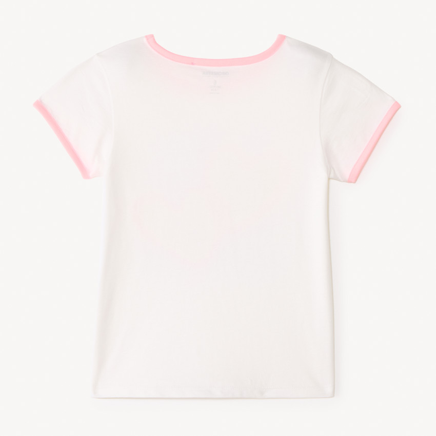 T-shirt manches courtes motifs à sequins fantaisie pour fille 