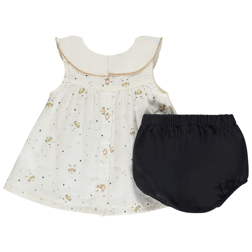 Ensemble 2 pièces avec robe imprimé licornes pour bébé fille 