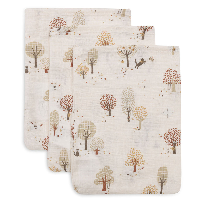  Gant de toilette gaze de coton Tiny Park 3pcs 