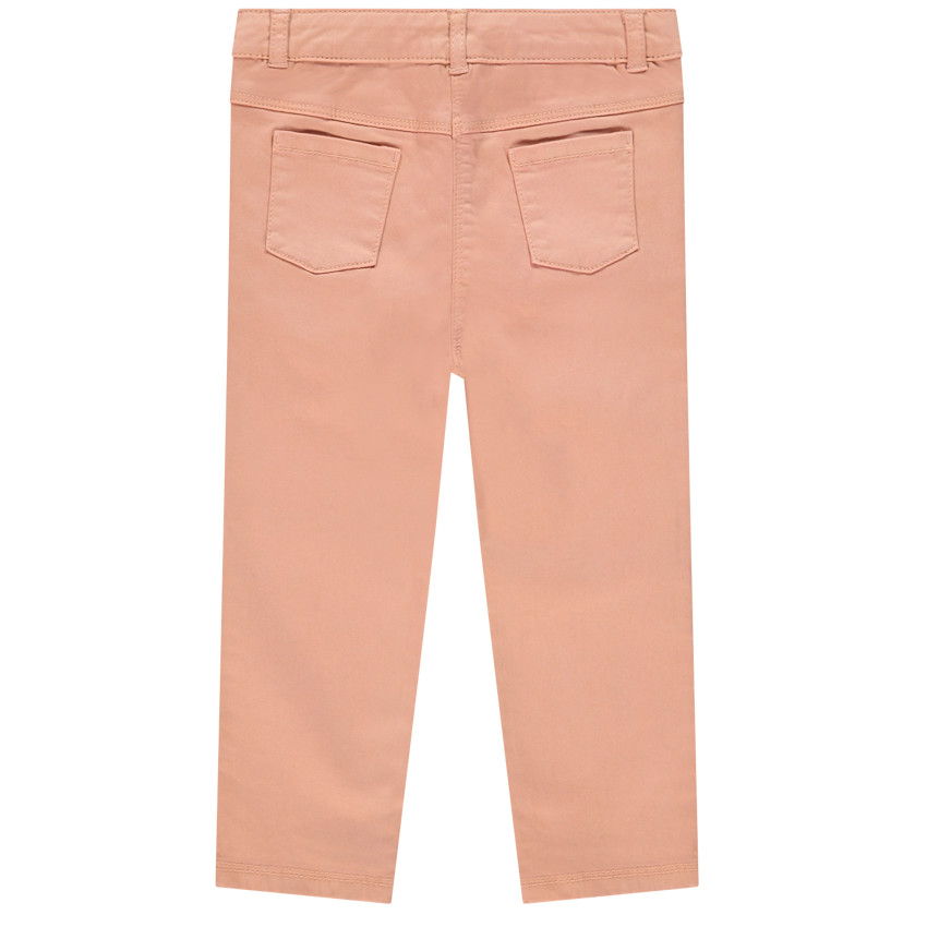 Pantalon uni en toile pour bébé fille 
