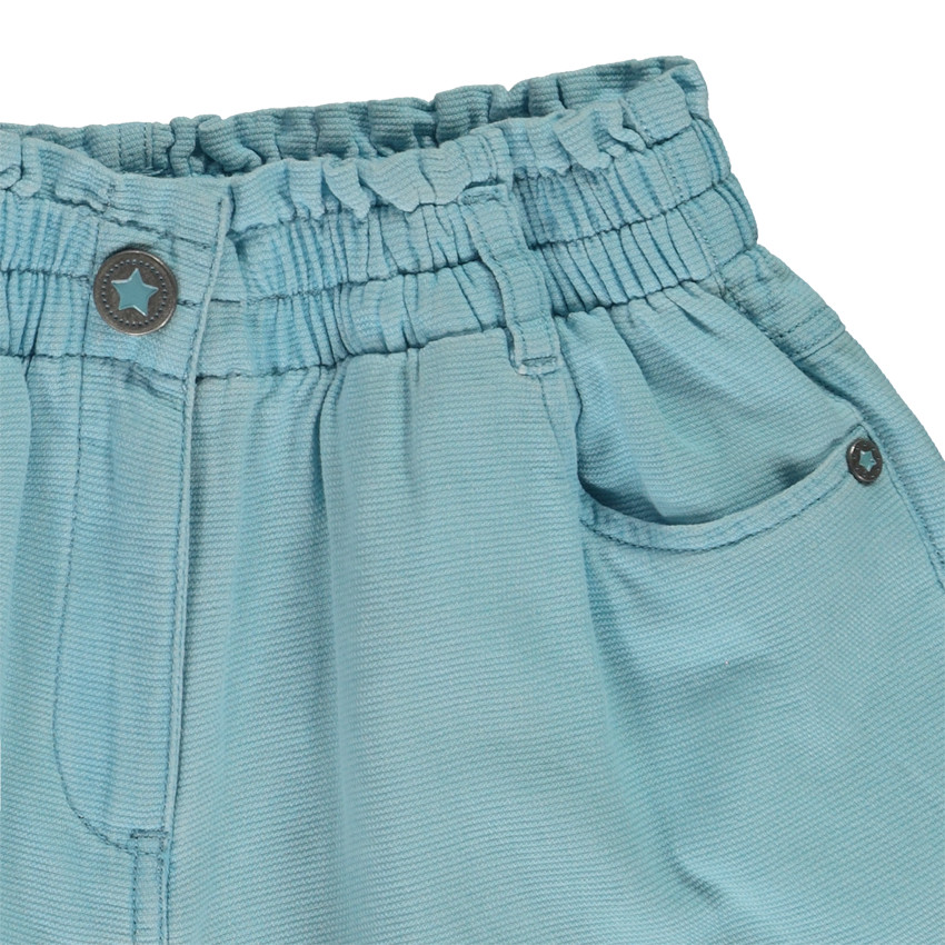Short uni en toile armurée pour fille 