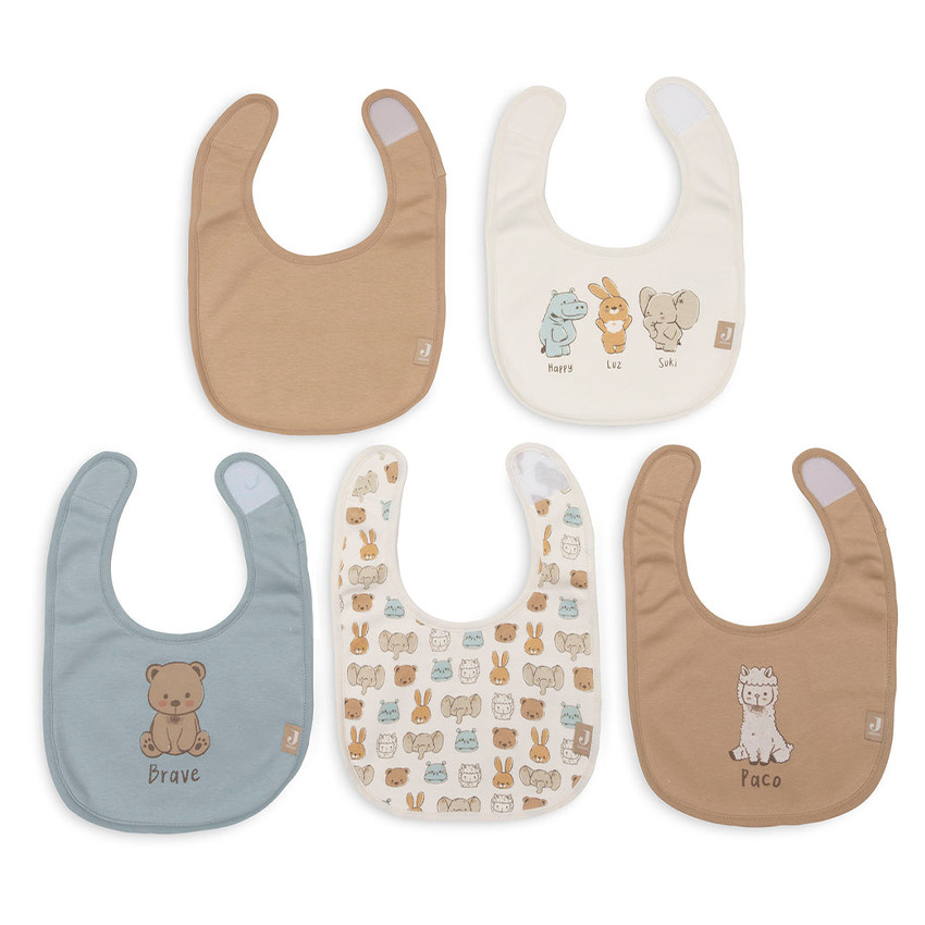 Lot de 5 bavoirs imperméable 0-36m Jollies  