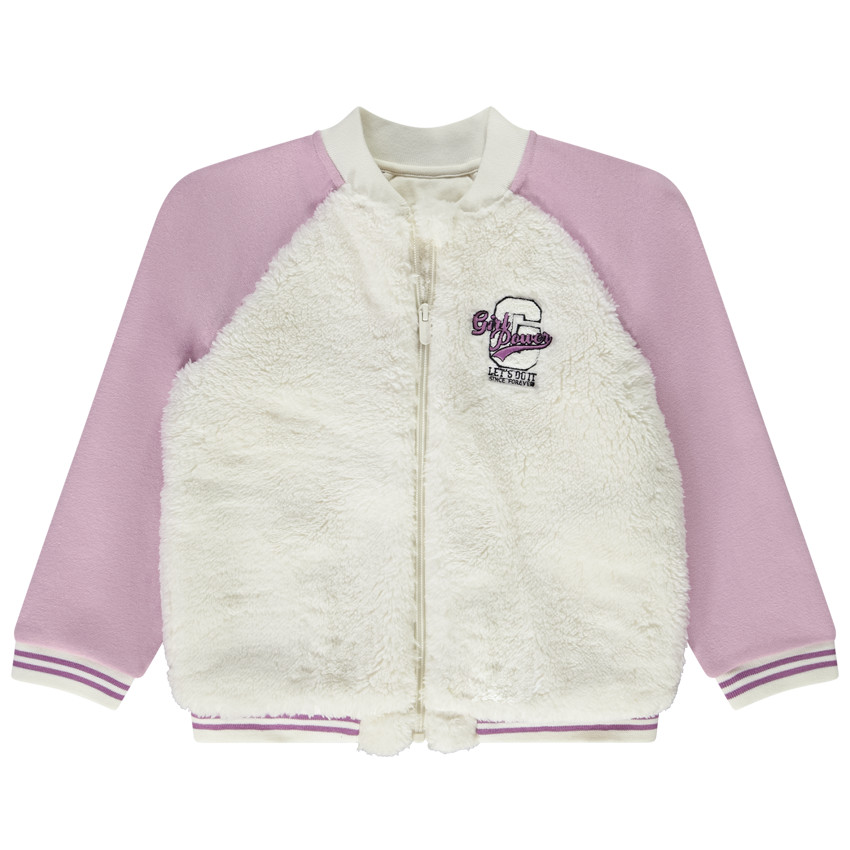 Gilet teddy style bombers en sherpa pour fille
