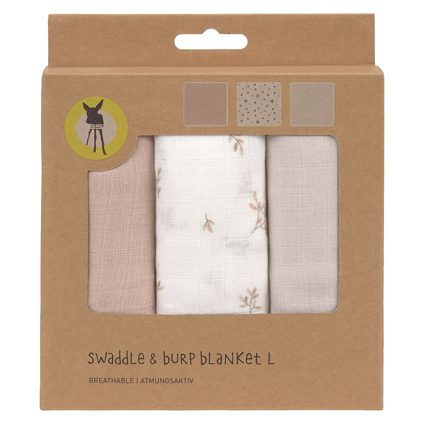 Lot de 3 Langes Tetra 80x80cm Miracle Of Nature 