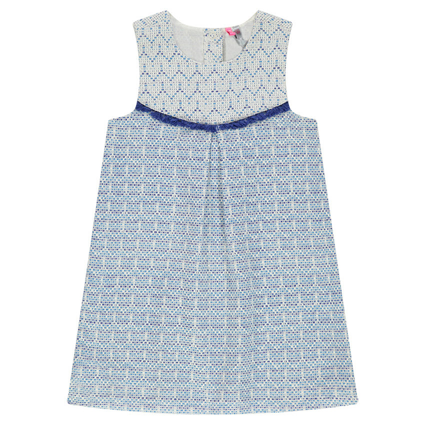 Robe imprimée en jacquard avec franges fantaisie 