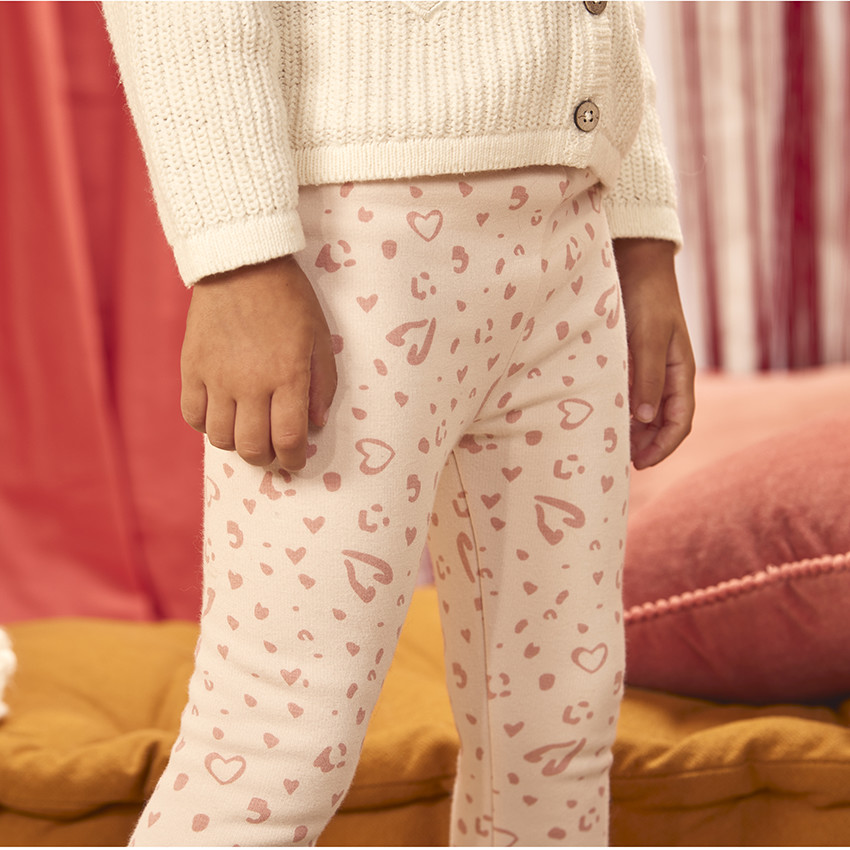 Caleçon en jersey imprimé coeurs pour bébé fille 