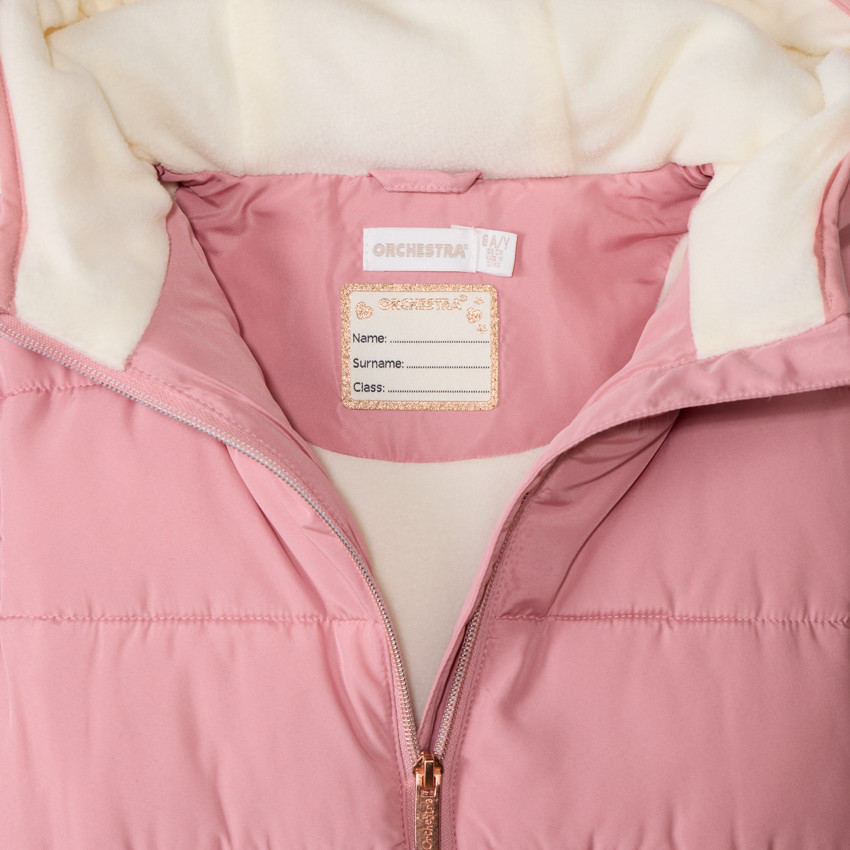 Doudoune rembourrée et doublée micropolaire pour fille 