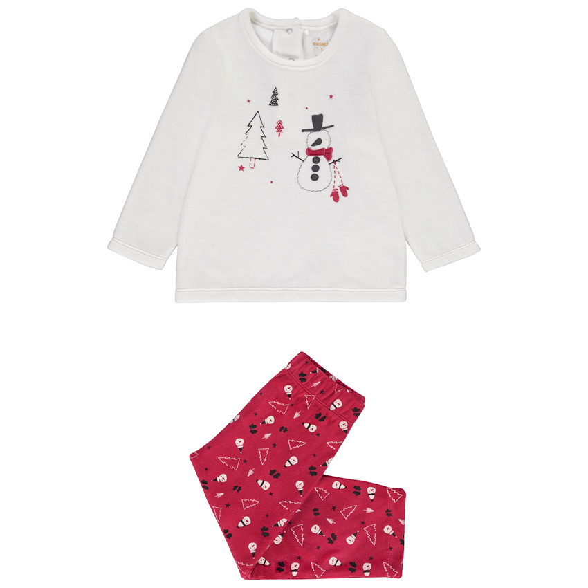Pyjama 2 pièces en velours esprit Noël pour bébé garçon