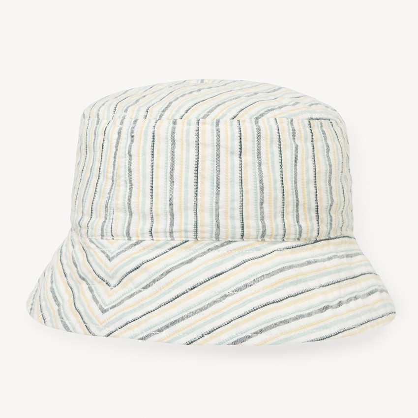 Bob en toile à rayures fantaisie pour garçon