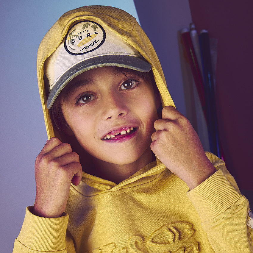 Sweat à capuche en molleton fantaisie pour garçon  