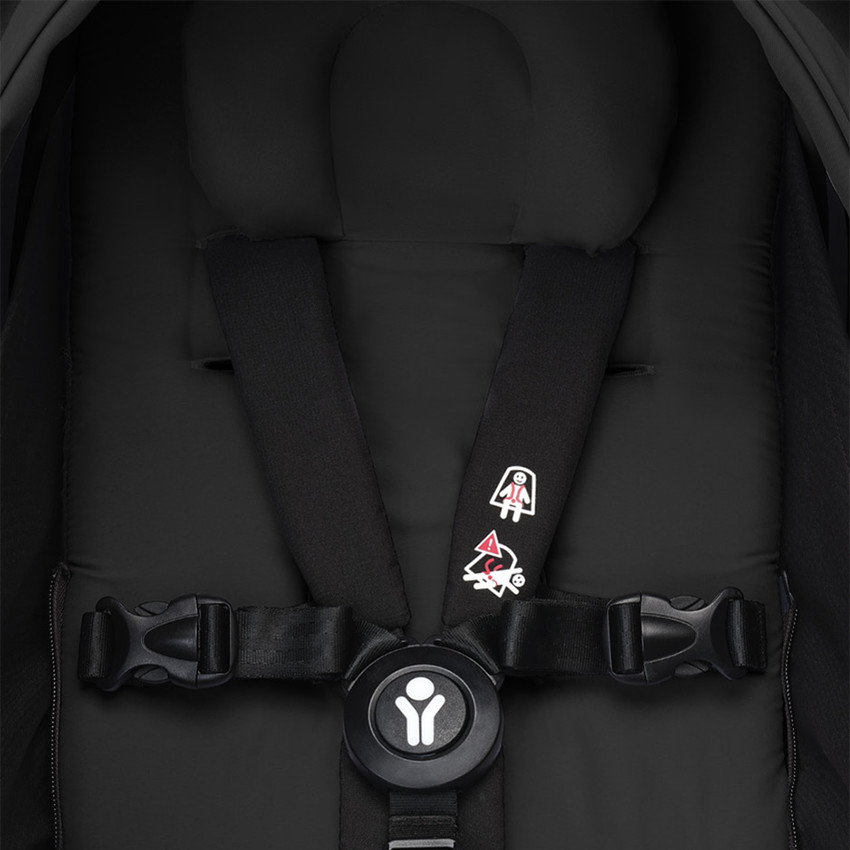 Poussette Stokke® YOYO³ de la naissance à 3 ans - cadre noir/noir 