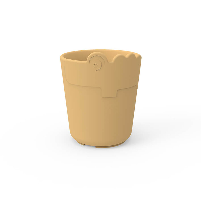Tasse en silicone Kiddish Croco moutarde 