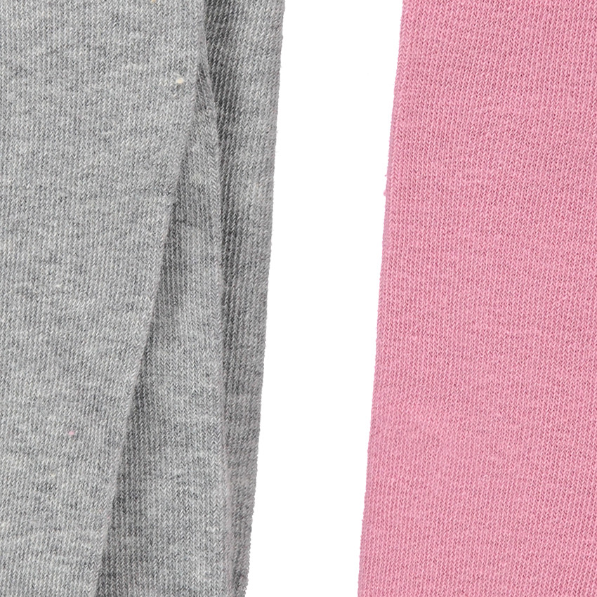 Lot de 2 collants épais moutarde / gris chiné 