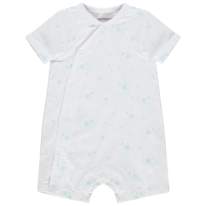 Combinaison courte en coton imprimé étoiles 