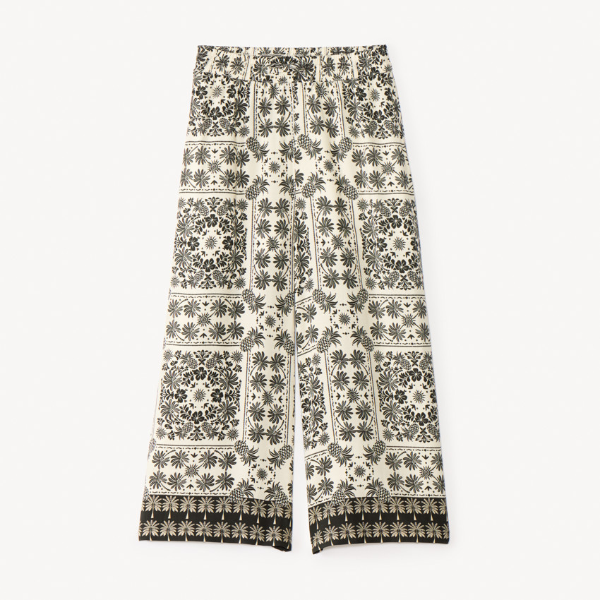 Pantalon largue fluide imprimé fantaisie pour fille 