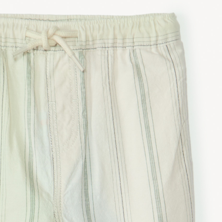 Pantalon droit en toile à rayures verticales pour bébé garçon 