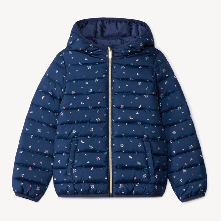 Doudoune matelassée imprimé fleurs pour fille