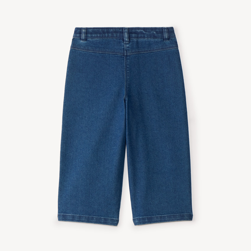 Jean large broderie tulipe pour bébé fille 