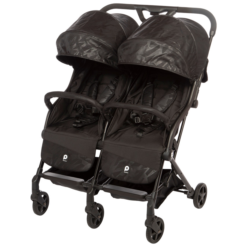 Poussette double premium Aria Twin - Noir 