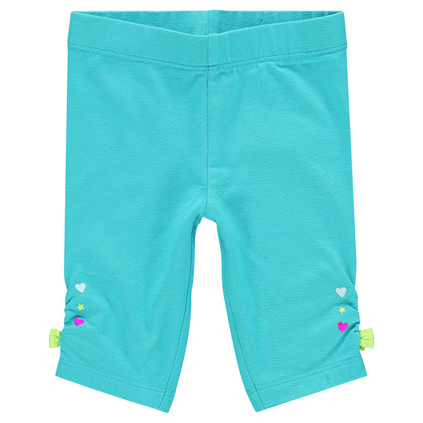 Legging court avec fronces et nœuds fantaisie pour bébé fille 