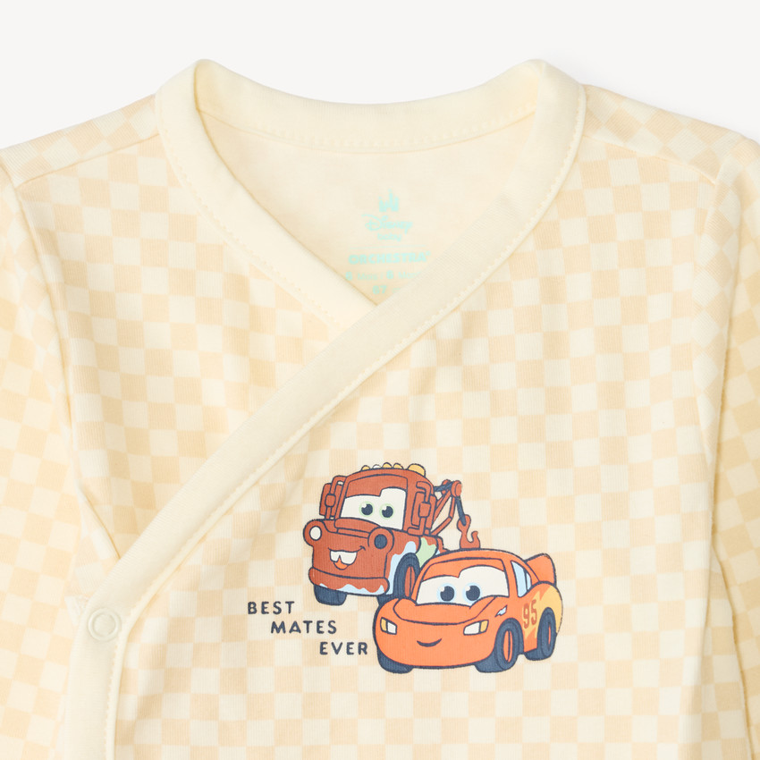Lot de 3 bodies manches longues bébé garçon Flash McQueen Disney-Pixar 