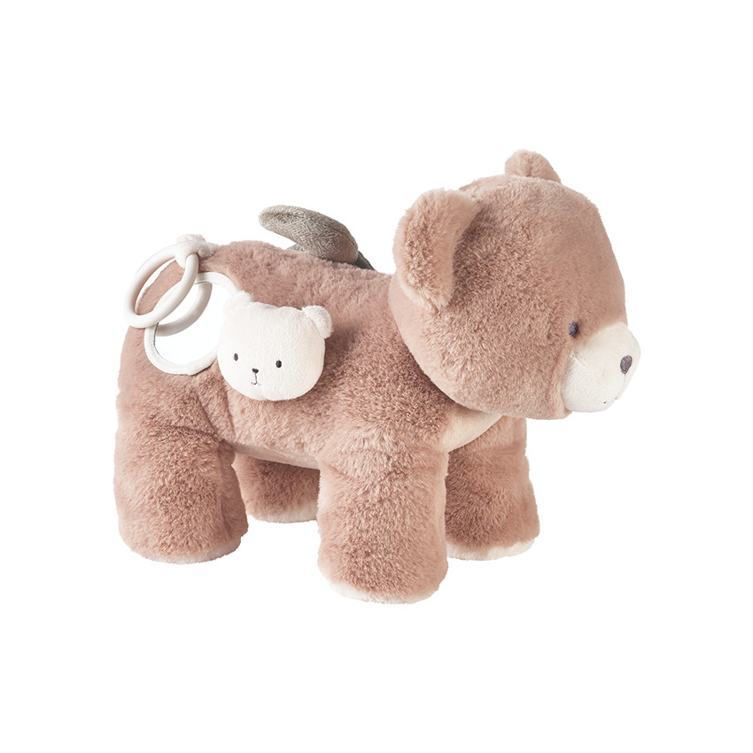 Peluche d'activités Lily l'ours rose 