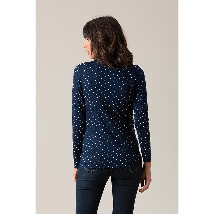 Tunique manches longues à motif graphique 