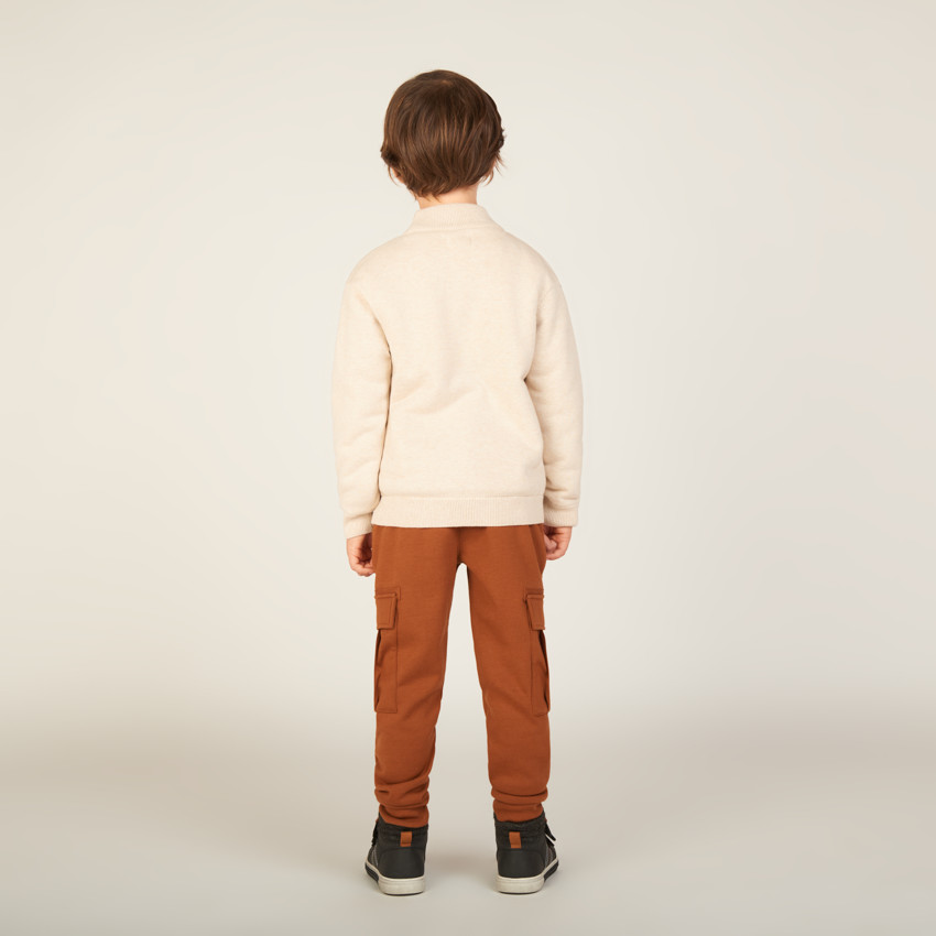 Pull en tricot printé et doublé sherpa pour garçon 