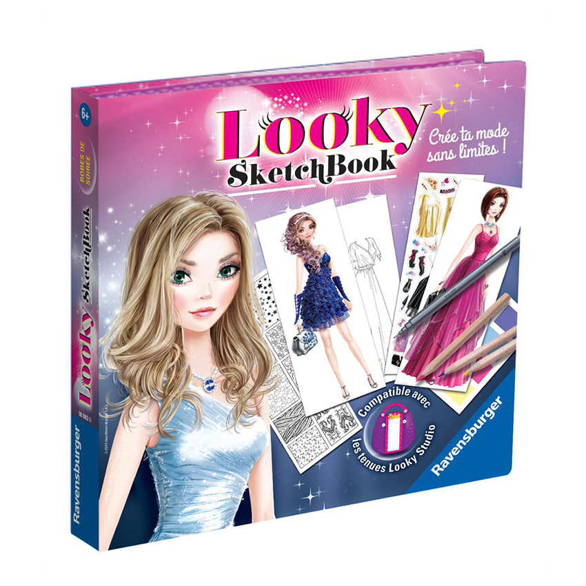 Coloriage Looky Sketch Book Robes de Soirée 