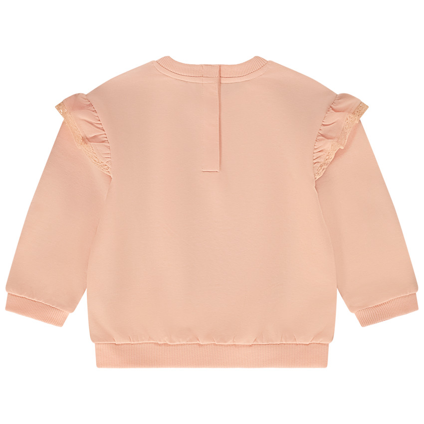 Sweat oversize avec broderie papillon pour bébé fille 