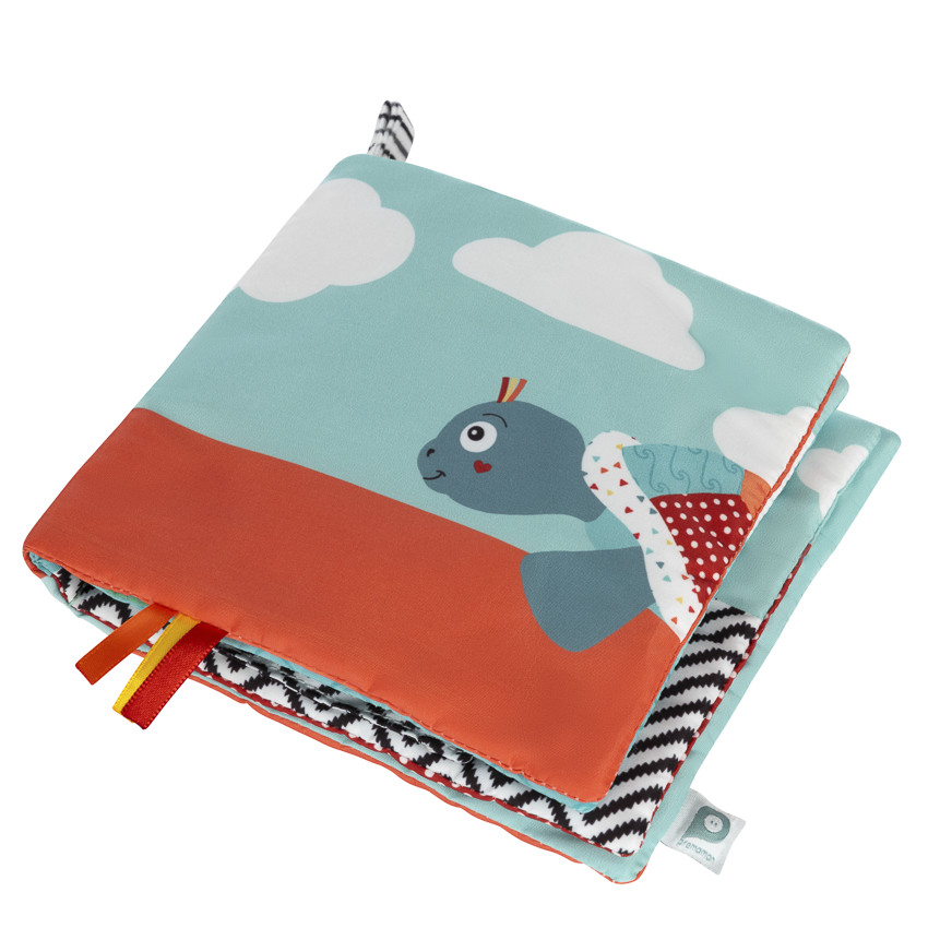 Livre d'éveil et d'activités en tissu Sacha la tortue