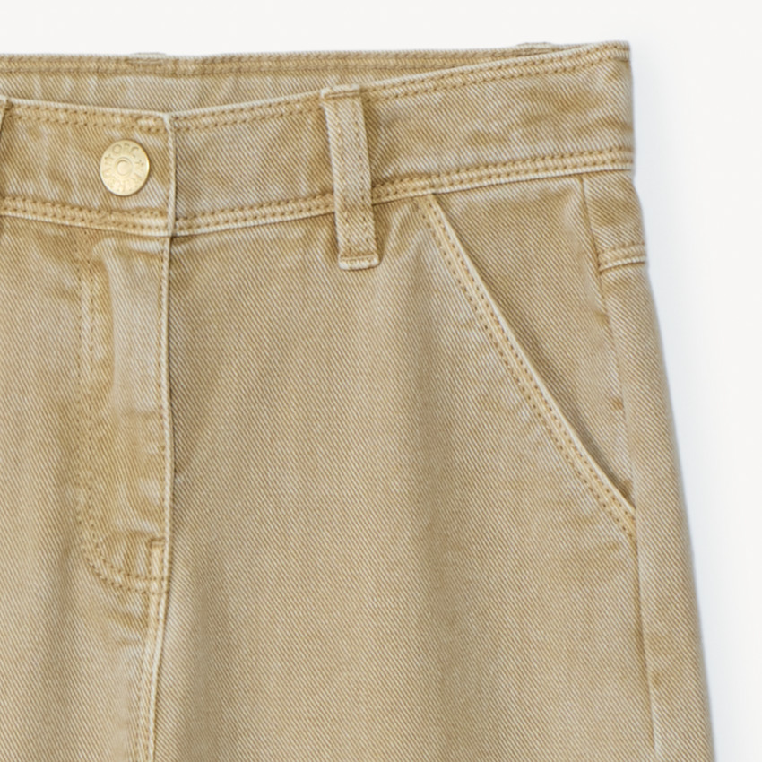 Jean large à perles nacrées pour fille 