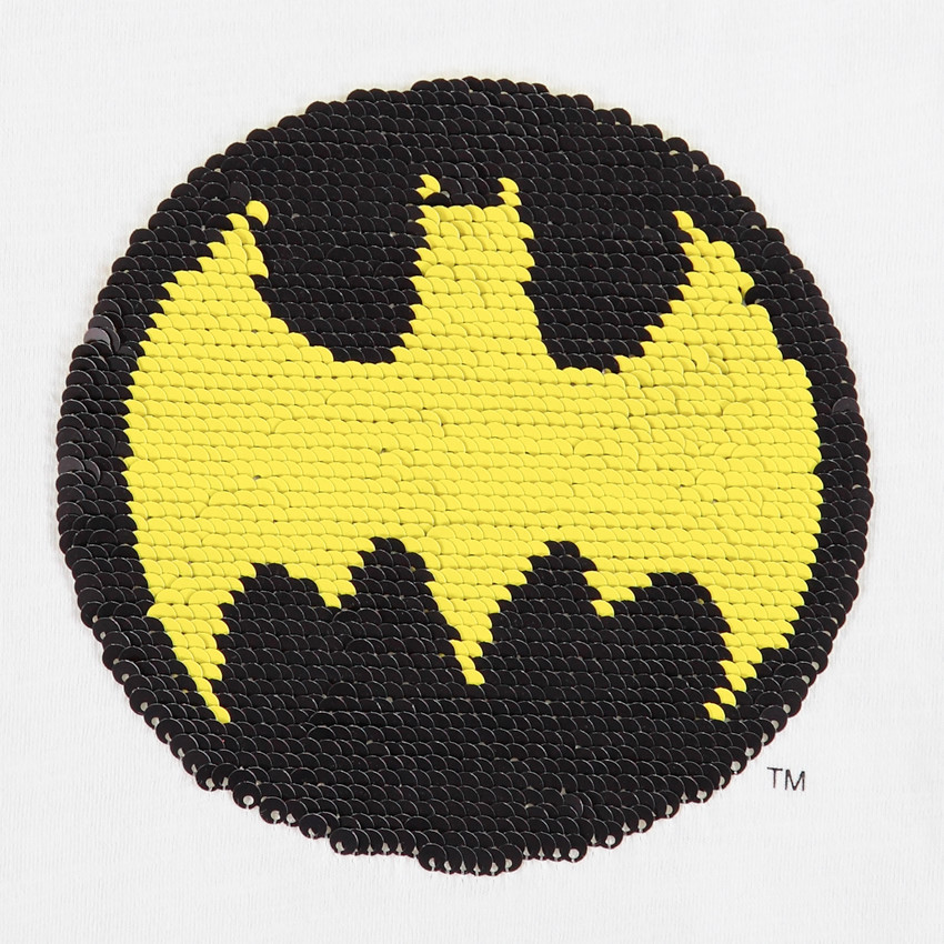 Ensemble bicolore motif Batman en sequins magiques pour enfant garçon 