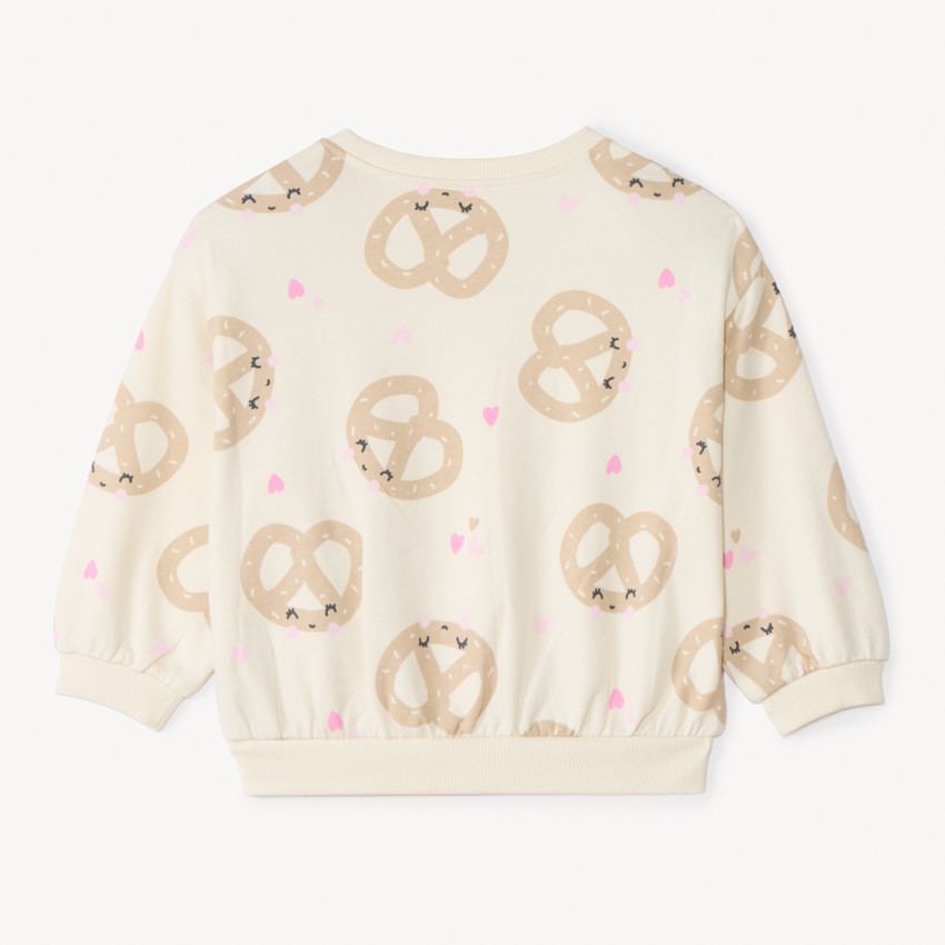 Sweat molleton oversize imprimé pour bébé fille 